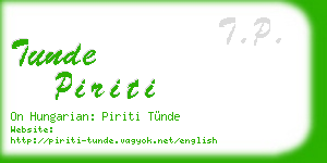 tunde piriti business card